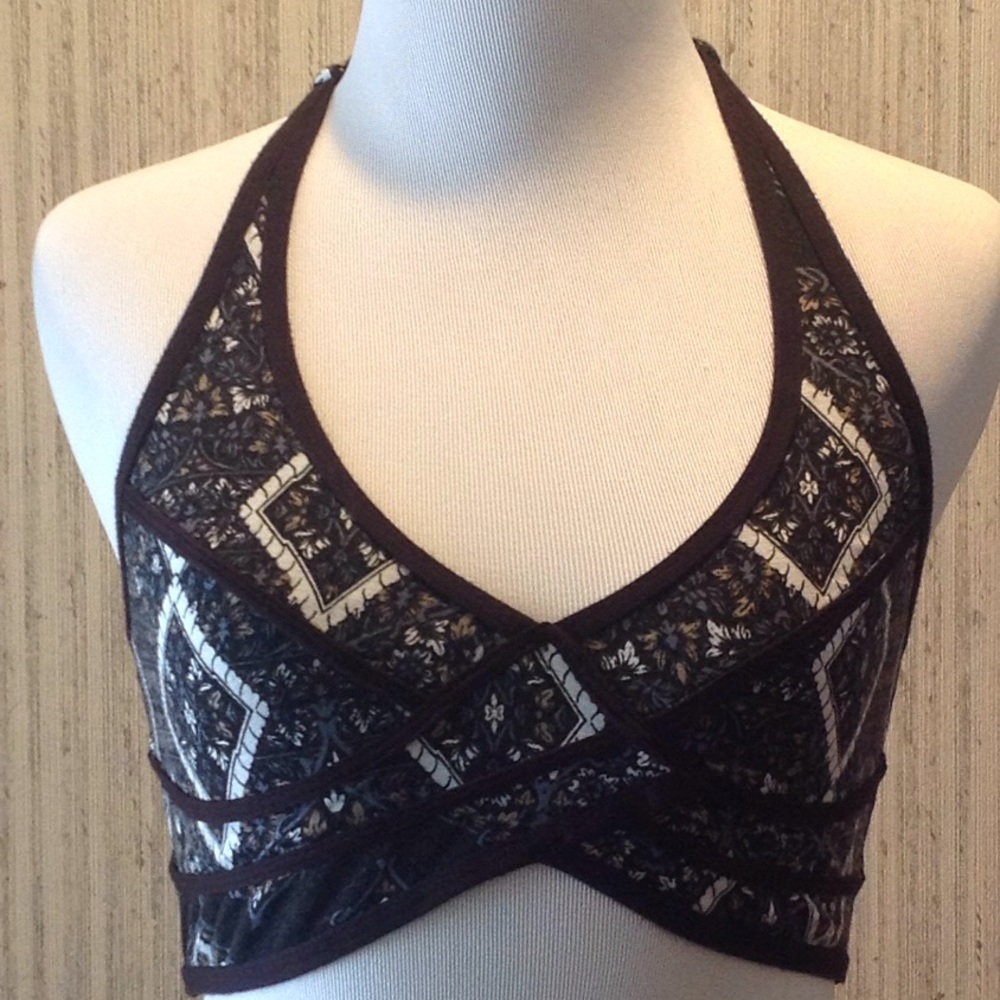 **NOT FOR SALE** Boho Halter Bra w Graphic Print
